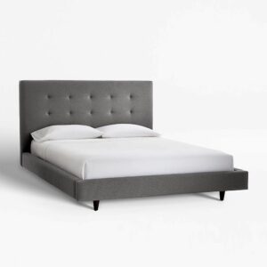 Fabric Double Bed With Headboard